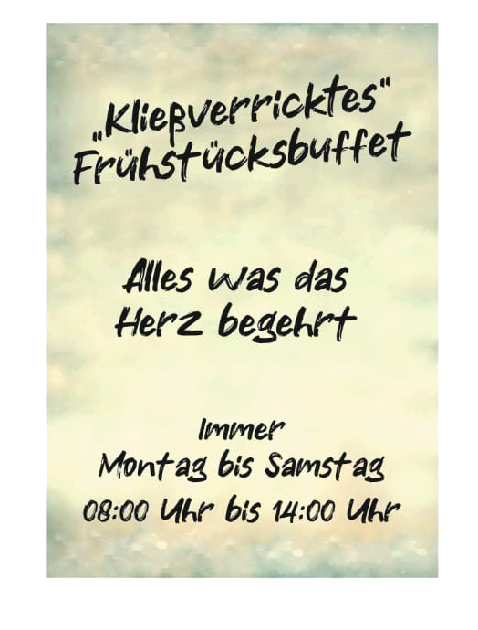 Frühstück im Kließverrickt Bad Steben